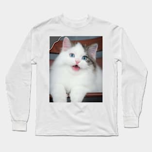 the blue eyes cats Long Sleeve T-Shirt